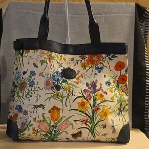 Gucci Floral Print Tote Bag
